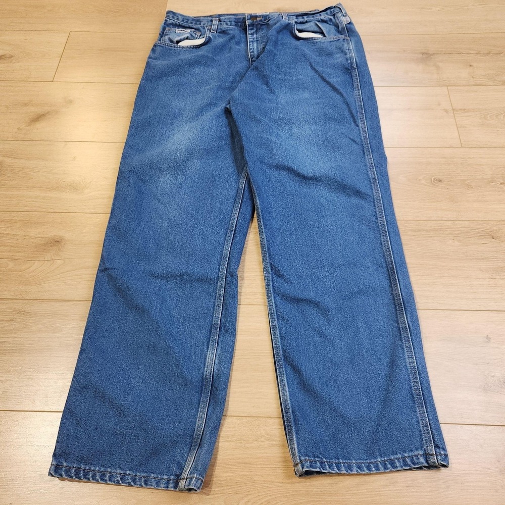 Tyndale FR Jeans Mens 40x34 Blue Medium Wash Relaxed Straight Denim F290T